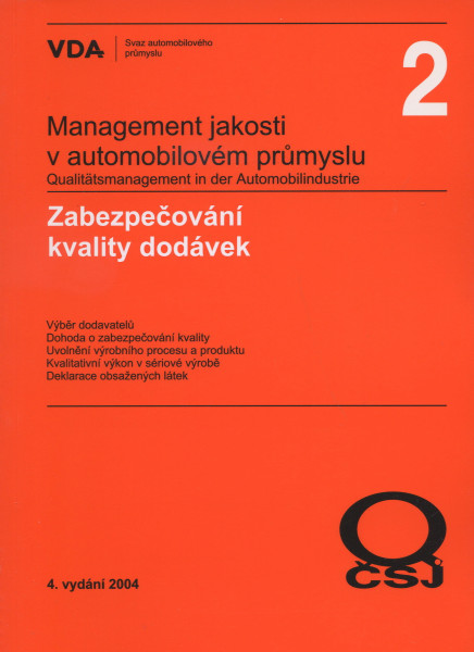 Management jakosti v automobilovém průmyslu VDA 2