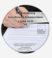 CD Vzor skrátenej transferovej dokumentácie v roku 2016