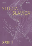 Studia Slavica XXIII/1 Studia Slavica XXIII/1