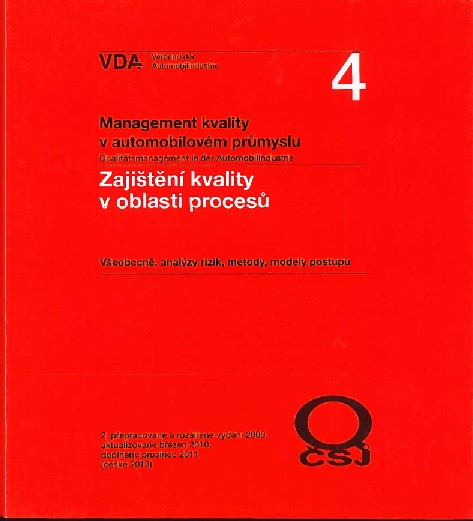 Management kvality v automobilovém průmyslu VDA 4