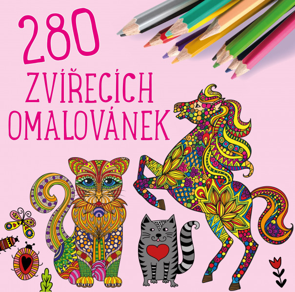 280 zvířecích omalovánek