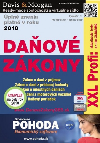 Daňové zákony 2018 Daňové zákony 2018
