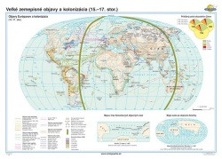 Veľké zemepisné objavy a kolonizácia - mapa (140x100 cm), nástenná, fóliovaná, lištovaná Veľké zemepisné objavy a kolonizácia - mapa (140x100 cm), nástenná, fóliovaná, lištovaná