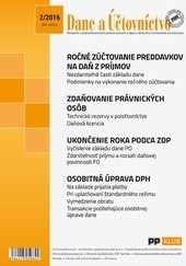 Dane a účtovníctvo 2-2016 Dane a účtovníctvo 2-2016