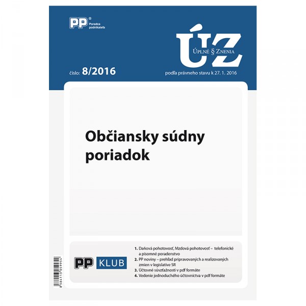 UZZ 8/2016 Občiansky súdny poriadok