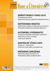 Dane a účtovníctvo 5-2016 Dane a účtovníctvo 5-2016