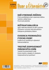 Dane a účtovníctvo 6-2016 Dane a účtovníctvo 6-2016