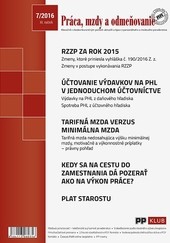 Práca, mzdy a odmeňovanie 7-2016 Práca, mzdy a odmeňovanie 7-2016
