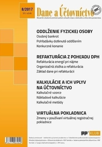 Dane a účtovníctvo 8-2017 Dane a účtovníctvo 8-2017