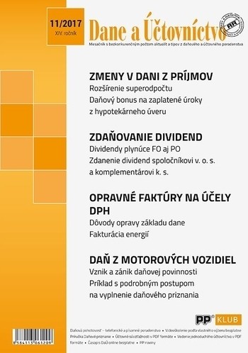 Dane a účtovníctvo 11-2017 Dane a účtovníctvo 11-2017