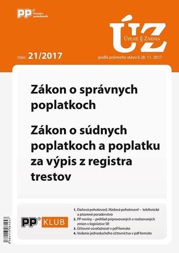 Úplne znenia zákonov 21-2017 Úplne znenia zákonov 21-2017