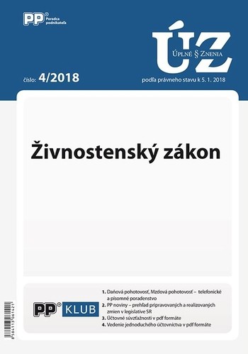 Úplne znenia zákonov 4-2018 Úplne znenia zákonov 4-2018