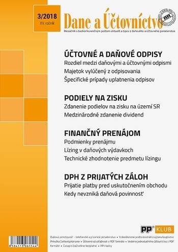 Dane a účtovníctvo 3-2018 Dane a účtovníctvo 3-2018