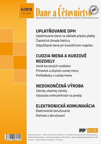 Dane a účtovníctvo 5-2018 Dane a účtovníctvo 5-2018