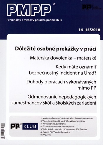 Personálny a mzdový poradca podnikateľa 14,15-2018 Personálny a mzdový poradca podnikateľa 14,15-2018