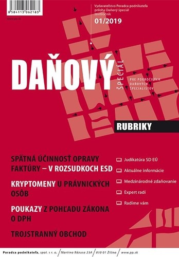 Daňový špeciál 1-2019 Daňový špeciál 1-2019