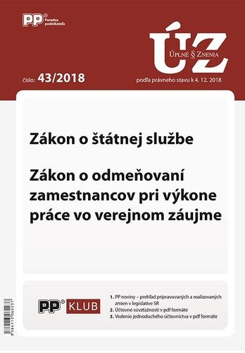 Úplne znenia zákonov 43-2018