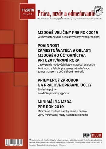 Práca, mzdy a odmeňovanie 11-2018 Práca, mzdy a odmeňovanie 11-2018