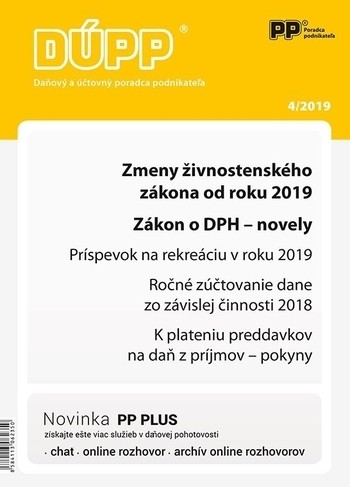 Daňový a účtovný poradca podnikateľa 4-2019 Daňový a účtovný poradca podnikateľa 4-2019