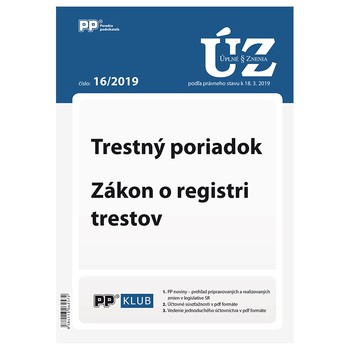 Úplne znenia zákonov 16-2019 Úplne znenia zákonov 16-2019