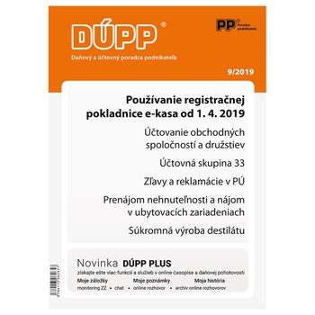 Daňový a účtovný poradca podnikateľa 9-2019 Daňový a účtovný poradca podnikateľa 9-2019