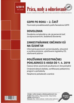 Práca, mzdy a odmeňovanie 6-2019 Práca, mzdy a odmeňovanie 6-2019