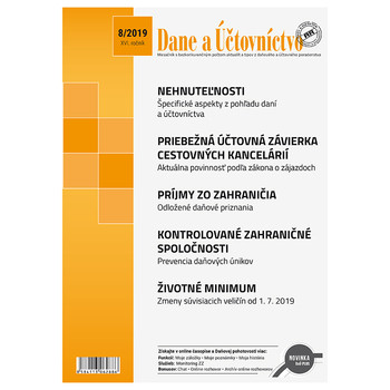 Dane a účtovníctvo 8-2019 Dane a účtovníctvo 8-2019
