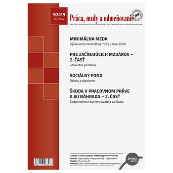 Práca, mzdy a odmeňovanie 9-2019 Práca, mzdy a odmeňovanie 9-2019