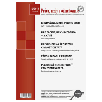 Práca, mzdy a odmeňovanie 10-2019 Práca, mzdy a odmeňovanie 10-2019