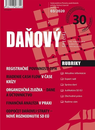 Daňový špeciál 3/2020 Daňový špeciál 3/2020