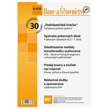 Dane a účtovníctvo 9/2020 Dane a účtovníctvo 9/2020
