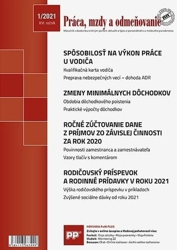 Práca, mzdy a odmeňovanie 1/2021