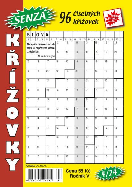 Senza číselné křížovky 4/20224 Senza číselné křížovky 4/20224