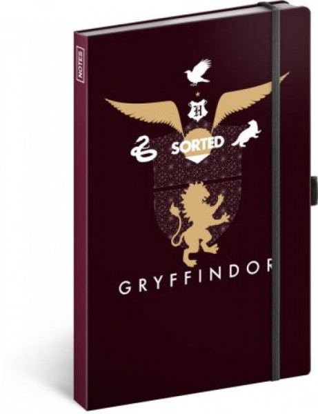 Notes Harry Potter – Gryffindor, linajkovaný, 13 × 21 cm Notes Harry Potter – Gryffindor, linajkovaný, 13 × 21 cm