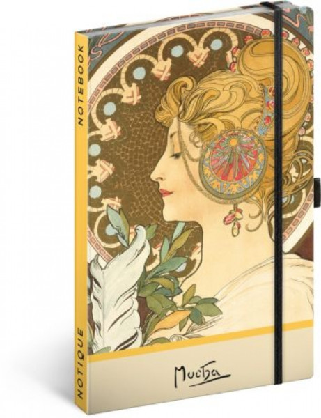 Notes Alfons Mucha – Pero, bodkovaný, 13 × 21 cm Notes Alfons Mucha – Pero, bodkovaný, 13 × 21 cm