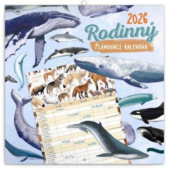 Rodinný plánovací kalendár 2026, 30 × 30 Rodinný plánovací kalendár 2026, 30 × 30