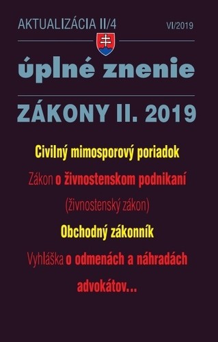 Aktualizácia II-4 2019 Aktualizácia II-4 2019