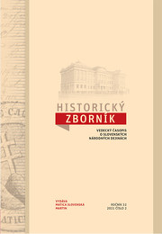 Historický zborník 2-2021 Historický zborník 2-2021