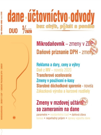 Dane, účtovníctvo, odvody bez chýb, pokút a penále - DUO 3/2020