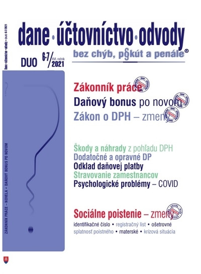 DUO 6-7/20201 - Dane, účtovníctvo, odvody bez chýb, pokút a penále DUO 6-7/20201 - Dane, účtovníctvo, odvody bez chýb, pokút a penále