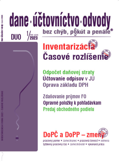 DUO 1-2023 sk - Dane, účtovníctvo, odvody bez chýb, pokút a penále