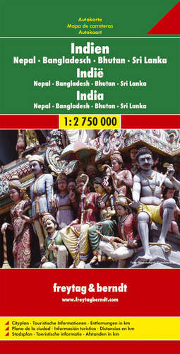 Automapa Indie 1:2,750mil.-Nepál-Bangladéš-Srí Lanka Automapa Indie 1:2,750mil.-Nepál-Bangladéš-Srí Lanka