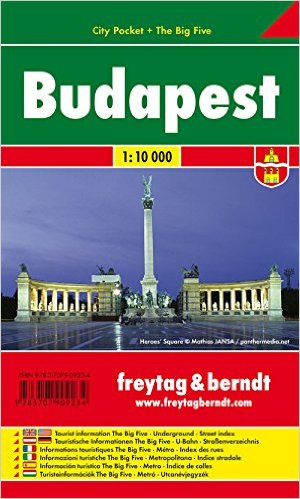 Budapest / city plan centrum lamino 1:10 000