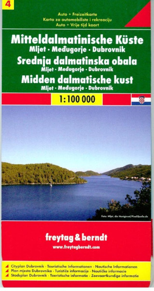 Střední Dalmácie Mljet Dubrovník 1:100 000 Střední Dalmácie Mljet Dubrovník 1:100 000