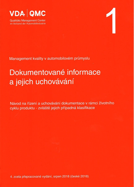 VDA 1 - Dokumentované informace a jejich uchovávání