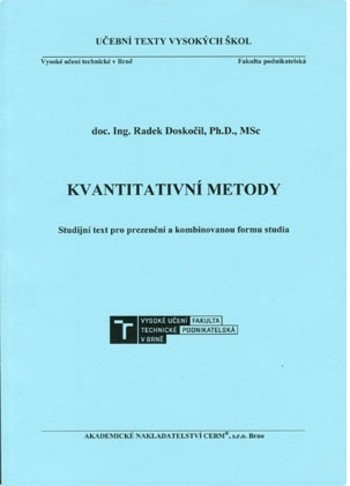 Kvantitativní metody, 2.vydání Kvantitativní metody, 2.vydání