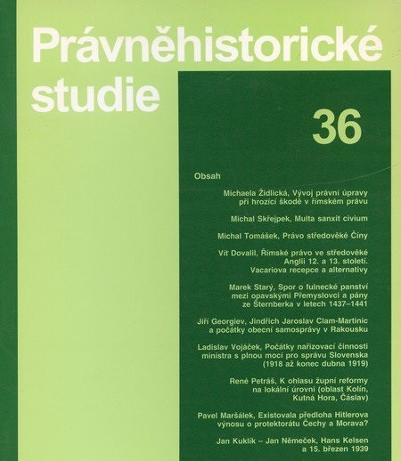 Právněhistorické studie 36 Právněhistorické studie 36