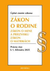 Zákon o rodine. 1. vyd., 2-2025 Zákon o rodine. 1. vyd., 2-2025