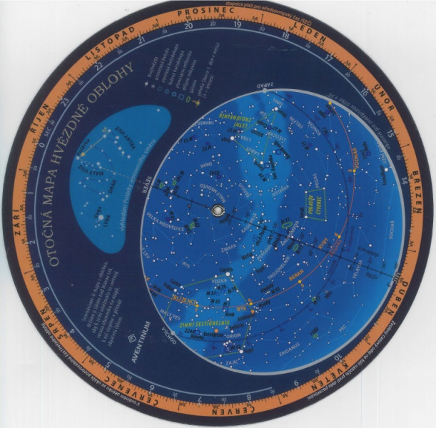 Otočná mapa hvězdné oblohy Otočná mapa hvězdné oblohy