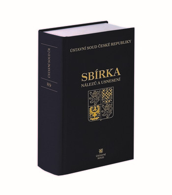 Sbírka nálezů a usnesení ÚS ČR, svazek 89 (vč. CD)